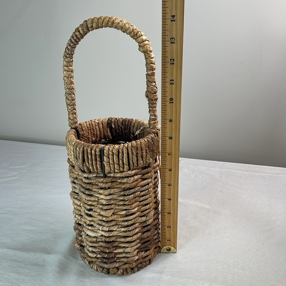 Handcrafted Woven Bottle or French Baguette Basket Natural Brown - Picture 11 of 12